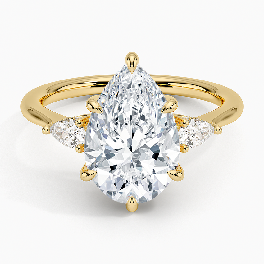 1.60 Carat Princess Halo Design Solitaire Lab Diamond Ring 18K - Florina 