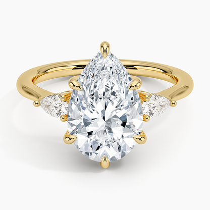 1.60 Carat Princess Halo Design Solitaire Lab Diamond Ring 18K - Florina 