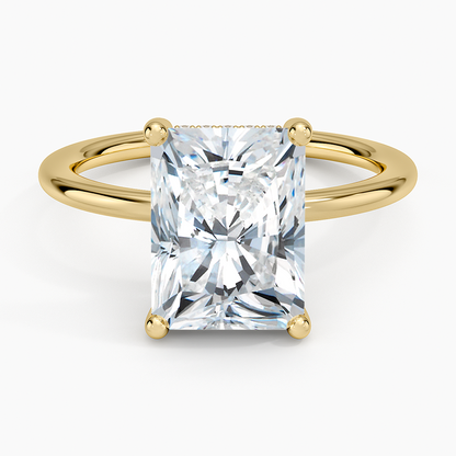 3.10 Radiant Kesim Hidden Halo Tasarım Tektaş Laboratuvar Pırlanta Yüzük - Melara