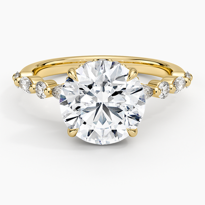 1.60 Carat Princess Halo Design Solitaire Lab Diamond Ring 18K - Florina 