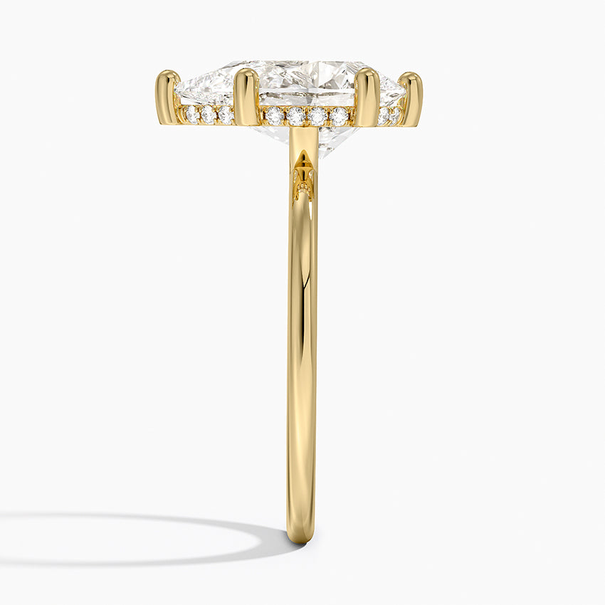 3.10 Damla Kesim Hidden Halo Tasarım Tektaş Laboratuvar Pırlanta Yüzük - Melara