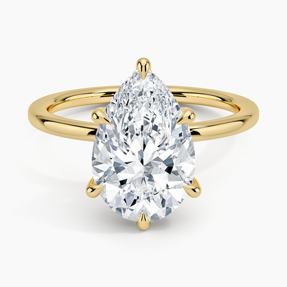 1.60 Carat Princess Halo Design Solitaire Lab Diamond Ring 18K - Florina 