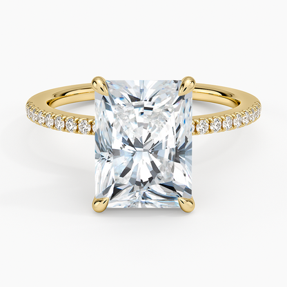 1.60 Carat Princess Halo Design Solitaire Lab Diamond Ring 18K - Florina 