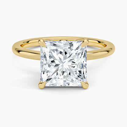 1.60 Carat Princess Halo Design Solitaire Lab Diamond Ring 18K - Florina 