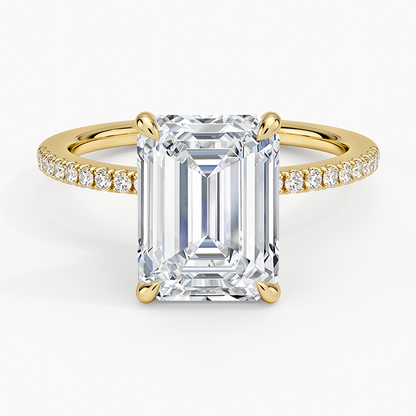 1.60 Carat Princess Halo Design Solitaire Lab Diamond Ring 18K - Florina 