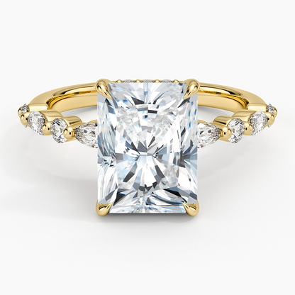 1.60 Carat Princess Halo Design Solitaire Lab Diamond Ring 18K - Florina 