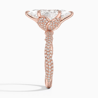 3.75 Marquise Kesim Hidden Halo Tasarım Tektaş Laboratuvar Pırlanta Yüzük - Filara