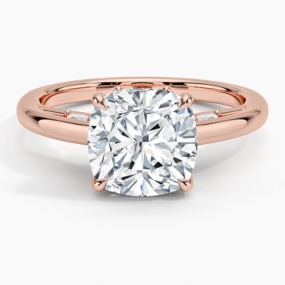 3.30 Cushion Kesim Hidden Halo Tasarım Tektaş Laboratuvar Pırlanta Yüzük - Dalara