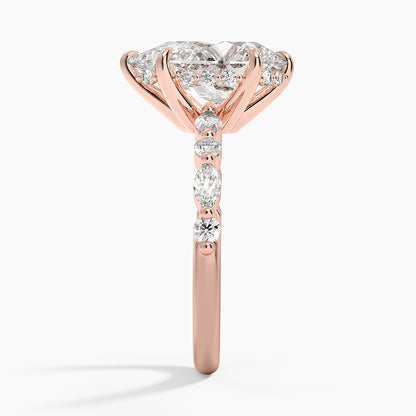 1.60 Carat Princess Halo Design Solitaire Lab Diamond Ring 18K - Florina 
