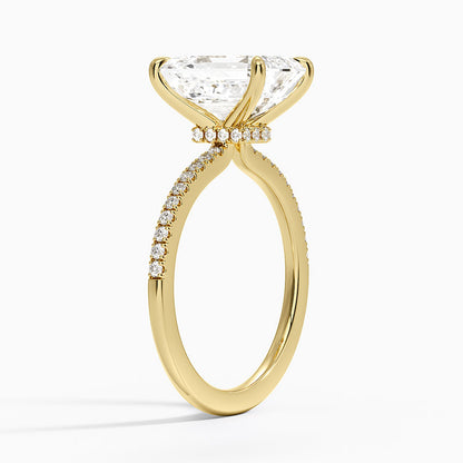 1.60 Carat Princess Halo Design Solitaire Lab Diamond Ring 18K - Florina 