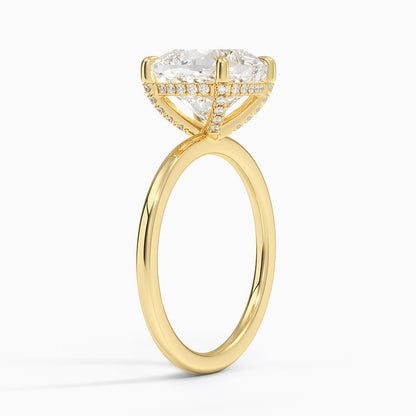 1.60 Carat Princess Halo Design Solitaire Lab Diamond Ring 18K - Florina 