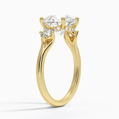 1.60 Carat Princess Halo Design Solitaire Lab Diamond Ring 18K - Florina 
