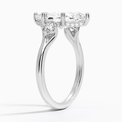 3.50 Marquise Kesim Hidden Halo Tasarım Tektaş Laboratuvar Pırlanta Yüzük 18K - Milora