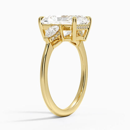 3.50 Radiant Kesim Hidden Halo Tasarım Tektaş Laboratuvar Pırlanta Yüzük - Nilora