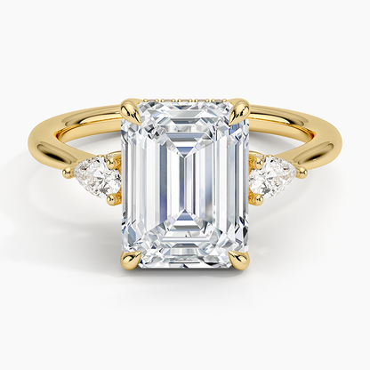 1.60 Carat Princess Halo Design Solitaire Lab Diamond Ring 18K - Florina 
