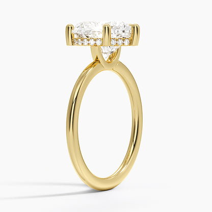 3.10 Kalp Kesim Hidden Halo Tasarım Tektaş Laboratuvar Pırlanta Yüzük - Melara