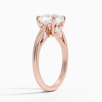 3.30 Cushion Kesim Hidden Halo Tasarım Tektaş Laboratuvar Pırlanta Yüzük - Dalara