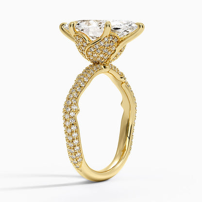 3.75 Marquise Kesim Hidden Halo Tasarım Tektaş Laboratuvar Pırlanta Yüzük - Filara