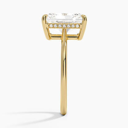 3.10 Radiant Kesim Hidden Halo Tasarım Tektaş Laboratuvar Pırlanta Yüzük - Tilora