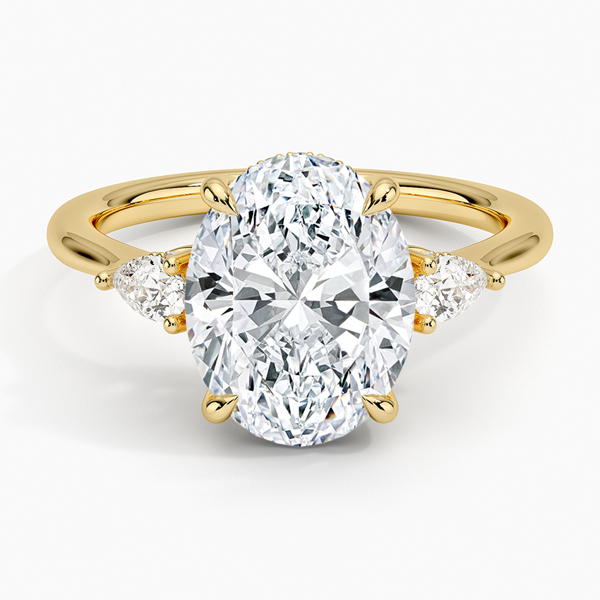1.60 Carat Princess Halo Design Solitaire Lab Diamond Ring 18K - Florina 