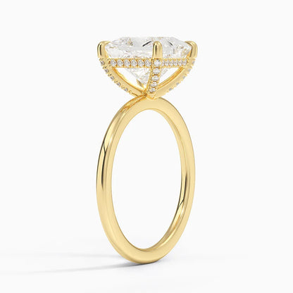 1.60 Carat Princess Halo Design Solitaire Lab Diamond Ring 18K - Florina 