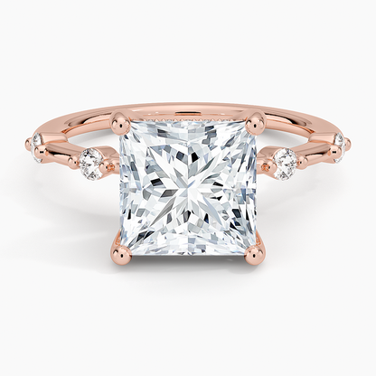 3.20 Prenses Kesim Hidden Halo Tasarım Tektaş Laboratuvar Pırlanta Yüzük  - Zelora