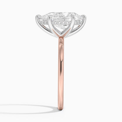 3.10 Karat Damla Kesim Hidden Halo Tasarım Tektaş Laboratuvar Pırlanta Yüzük 18K  - Elora - Bold Diamonds