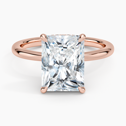 3.15 Radiant Kesim Hidden Halo Tasarım Tektaş Laboratuvar Pırlanta Yüzük - Vilora