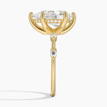 3.20 Damla Kesim Hidden Halo Tasarım Tektaş Laboratuvar Pırlanta Yüzük - Zelora