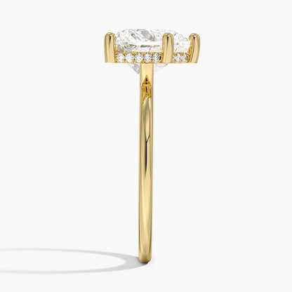 3.10 Kalp Kesim Hidden Halo Tasarım Tektaş Laboratuvar Pırlanta Yüzük - Melara