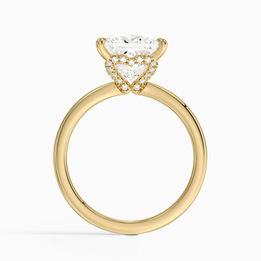 3.15 Prenses Kesim Hidden Halo Tasarım Tektaş Laboratuvar Pırlanta Yüzük - Vilora