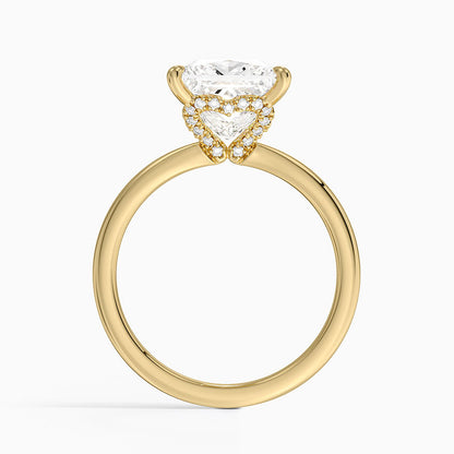 3.15 Prenses Kesim Hidden Halo Tasarım Tektaş Laboratuvar Pırlanta Yüzük - Vilora