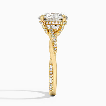 1.60 Carat Princess Halo Design Solitaire Lab Diamond Ring 18K - Florina 