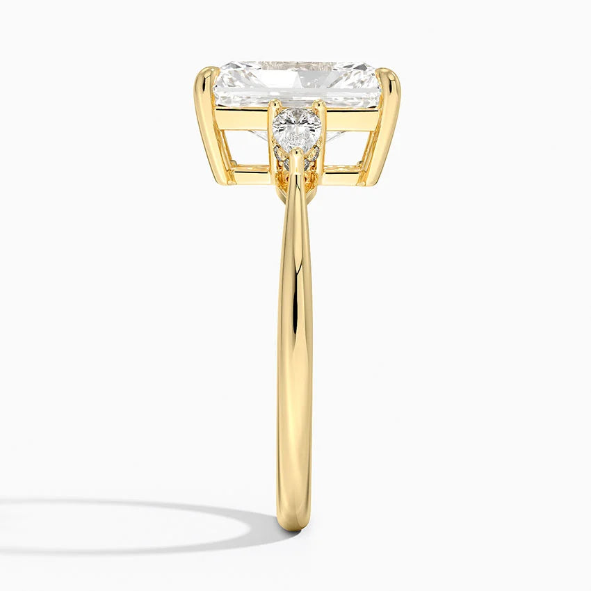 1.60 Carat Princess Halo Design Solitaire Lab Diamond Ring 18K - Florina 