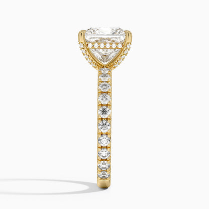 1.60 Carat Princess Halo Design Solitaire Lab Diamond Ring 18K - Florina 