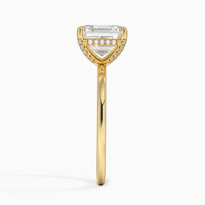 1.60 Carat Princess Halo Design Solitaire Lab Diamond Ring 18K - Florina 