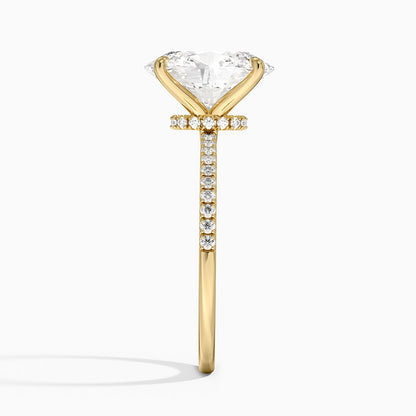 1.60 Carat Princess Halo Design Solitaire Lab Diamond Ring 18K - Florina 