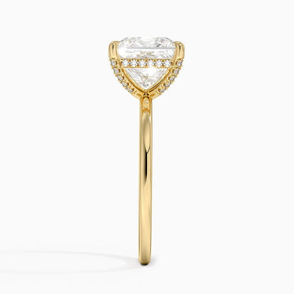1.60 Carat Princess Halo Design Solitaire Lab Diamond Ring 18K - Florina 