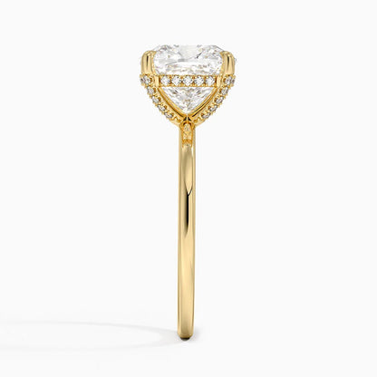 1.60 Carat Princess Halo Design Solitaire Lab Diamond Ring 18K - Florina 