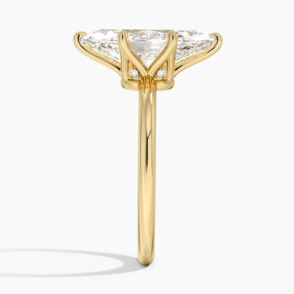 3.10 Marquise Kesim Hidden Halo Tasarım Tektaş Laboratuvar Pırlanta Yüzük - Eylora