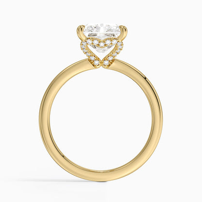 3.15 Radiant Kesim Hidden Halo Tasarım Tektaş Laboratuvar Pırlanta Yüzük - Vilora