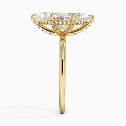 1.60 Carat Princess Halo Design Solitaire Lab Diamond Ring 18K - Florina 