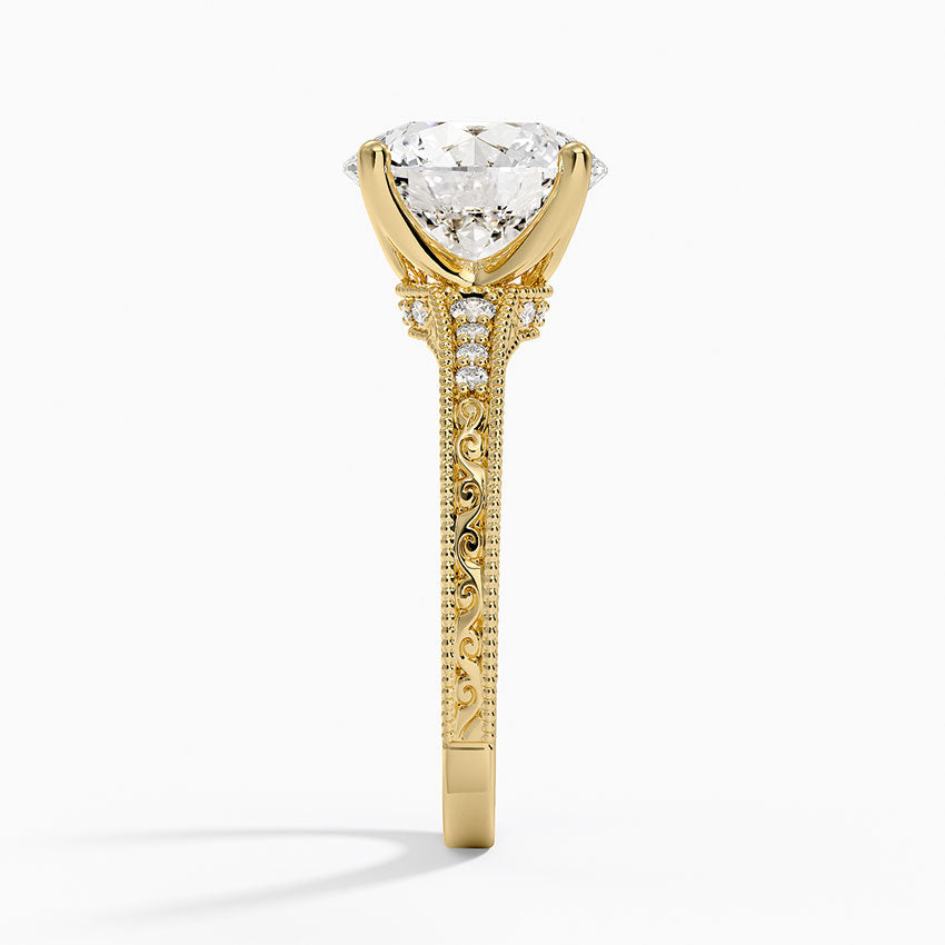 3.15 Hidden Halo Tasarım Tektaş Laboratuvar Pırlanta Yüzük - Silora