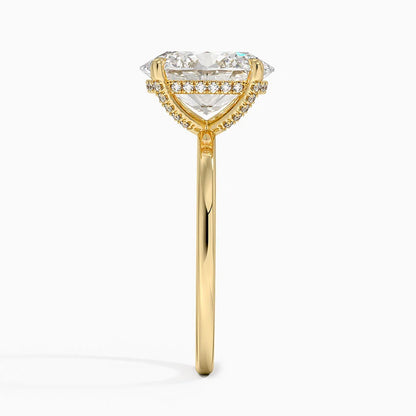 1.60 Carat Princess Halo Design Solitaire Lab Diamond Ring 18K - Florina 