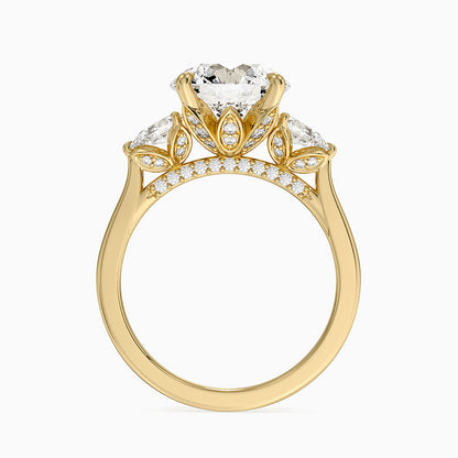 1.60 Carat Princess Halo Design Solitaire Lab Diamond Ring 18K - Florina 