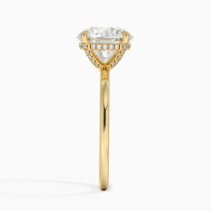 1.60 Carat Princess Halo Design Solitaire Lab Diamond Ring 18K - Florina 