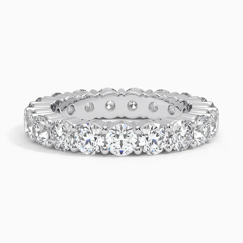 Tam Tur 3,00 Karat Yuvarlak Kesim Laboratuvar Pırlanta Yüzük 18K - Bold Diamonds