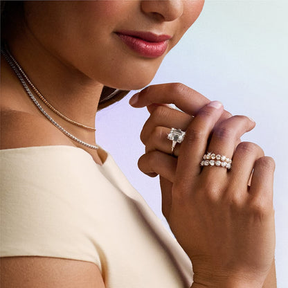 Yarım Tur 1.50 Karat Yuvarlak Kesim Laboratuvar Pırlanta Yüzük 18K - Bold Diamonds