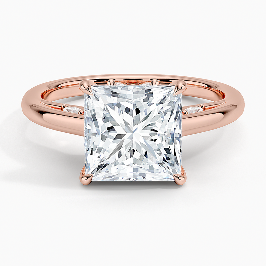 3.30 Princess Kesim Hidden Halo Tasarım Tektaş Laboratuvar Pırlanta Yüzük - Dalara