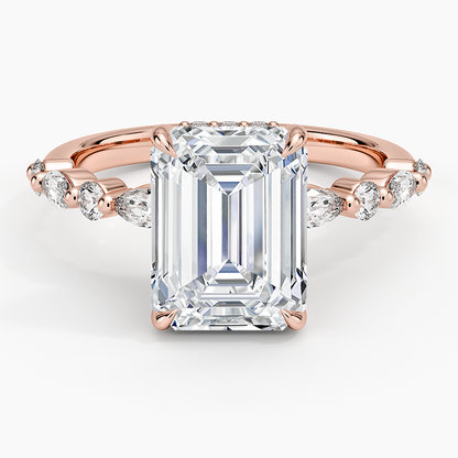1.60 Carat Princess Halo Design Solitaire Lab Diamond Ring 18K - Florina 